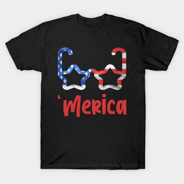USA , Merica, America Flag T-Shirt by johnnie2749